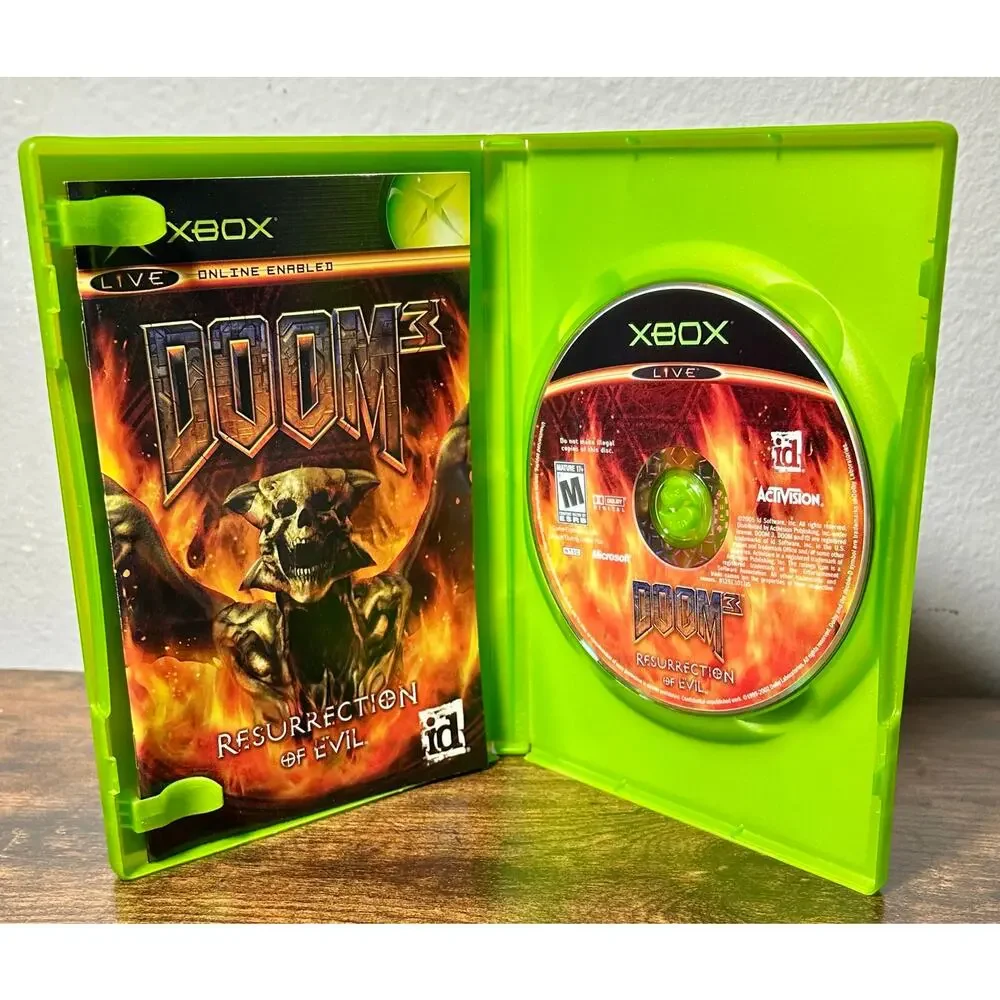 Doom 3: Resurrection of Evil (Microsoft Xbox) CIB, OG Original- Tested.